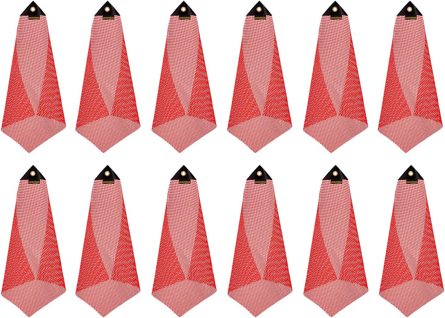 Safety Flags 18 x 18 Inch Pack of 12 Heavy Duty Grommet Flags