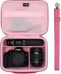 Camera Case for Canon EOS Rebel T7 and Other DSLRs - Magenta+Pink