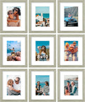 8x10 Picture Frames Set of 9 - Driftwood Plexiglass Frames for Wall