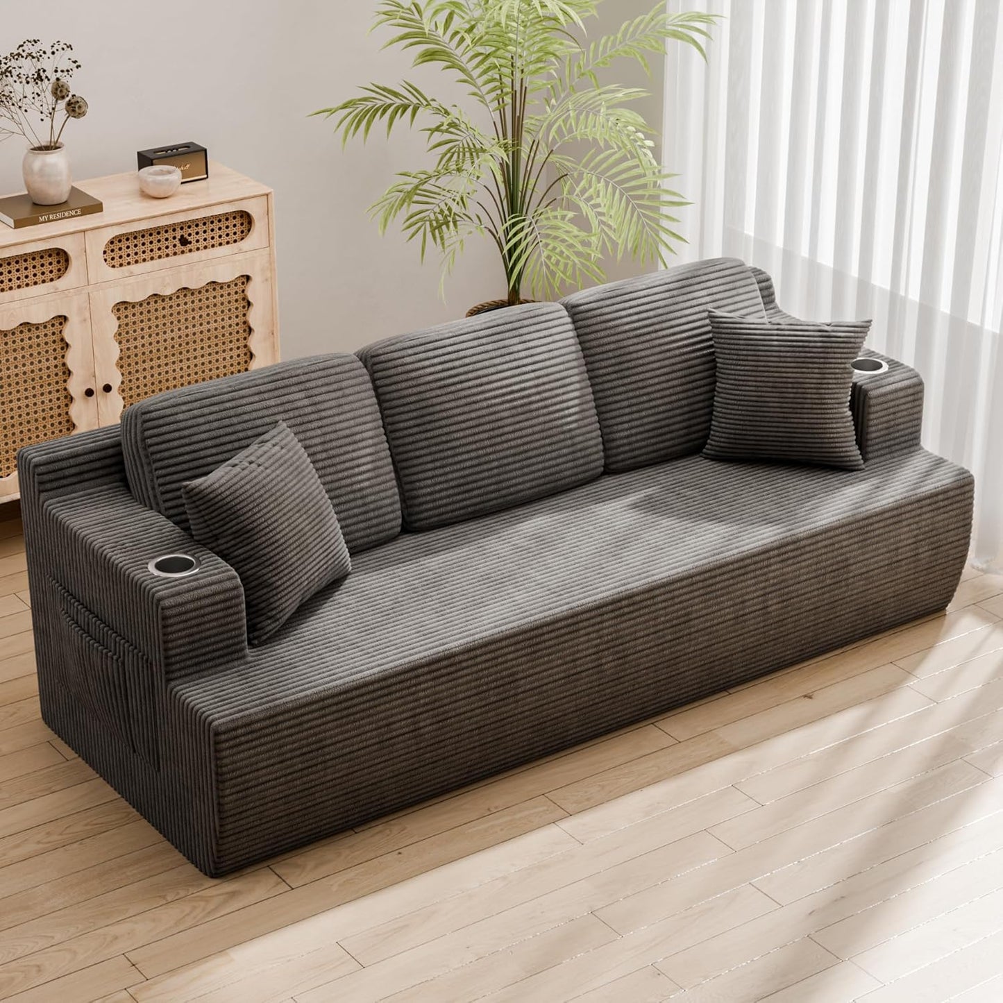 Homall 87 Boneless Sofa Couch with Extra Deep Seats for Comfort