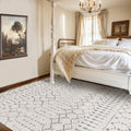 Deerly 5x7 Area Rug - Washable Moroccan Boho Low Pile Rug