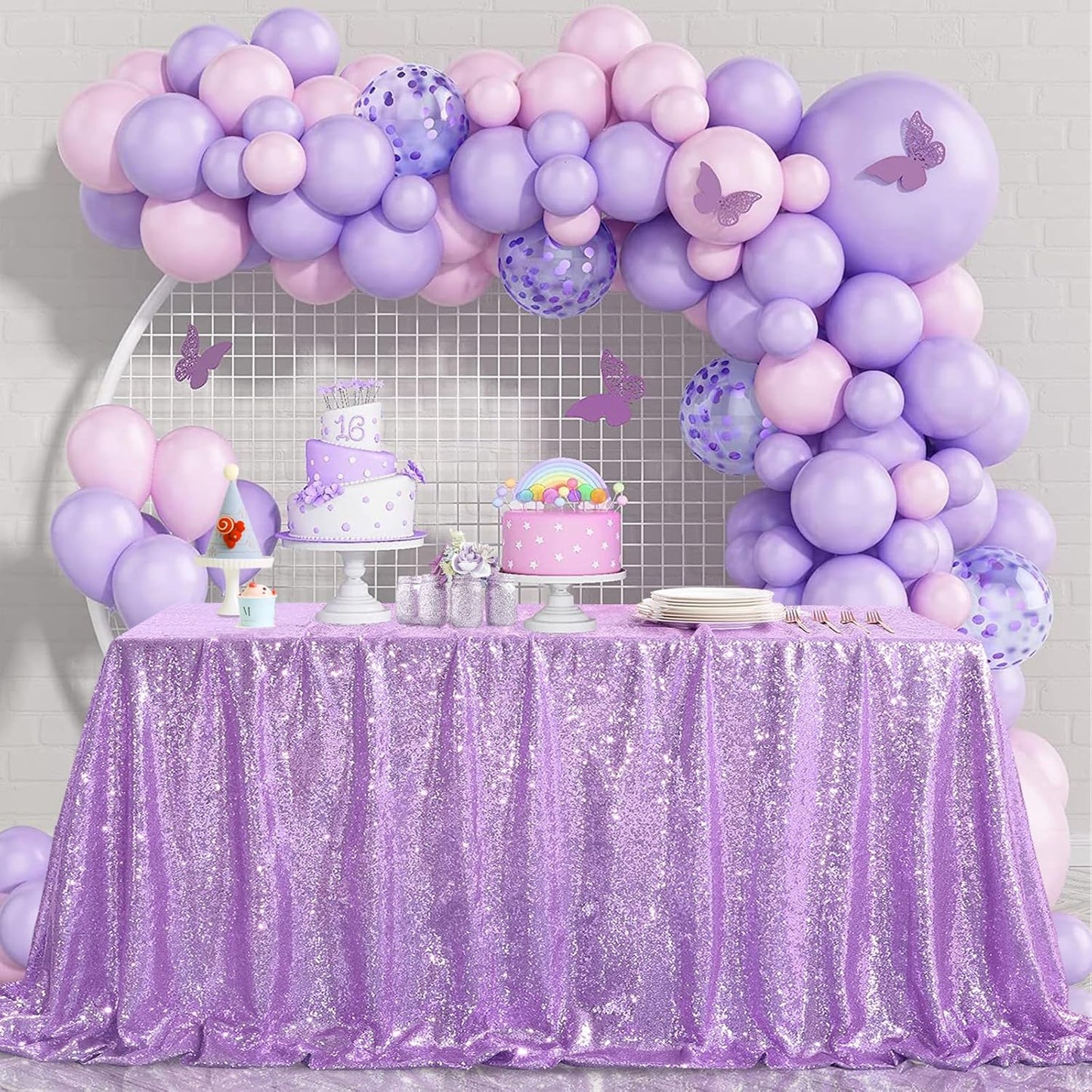 B-COOL Sequin Tablecloth for Elegant Birthday Events and More