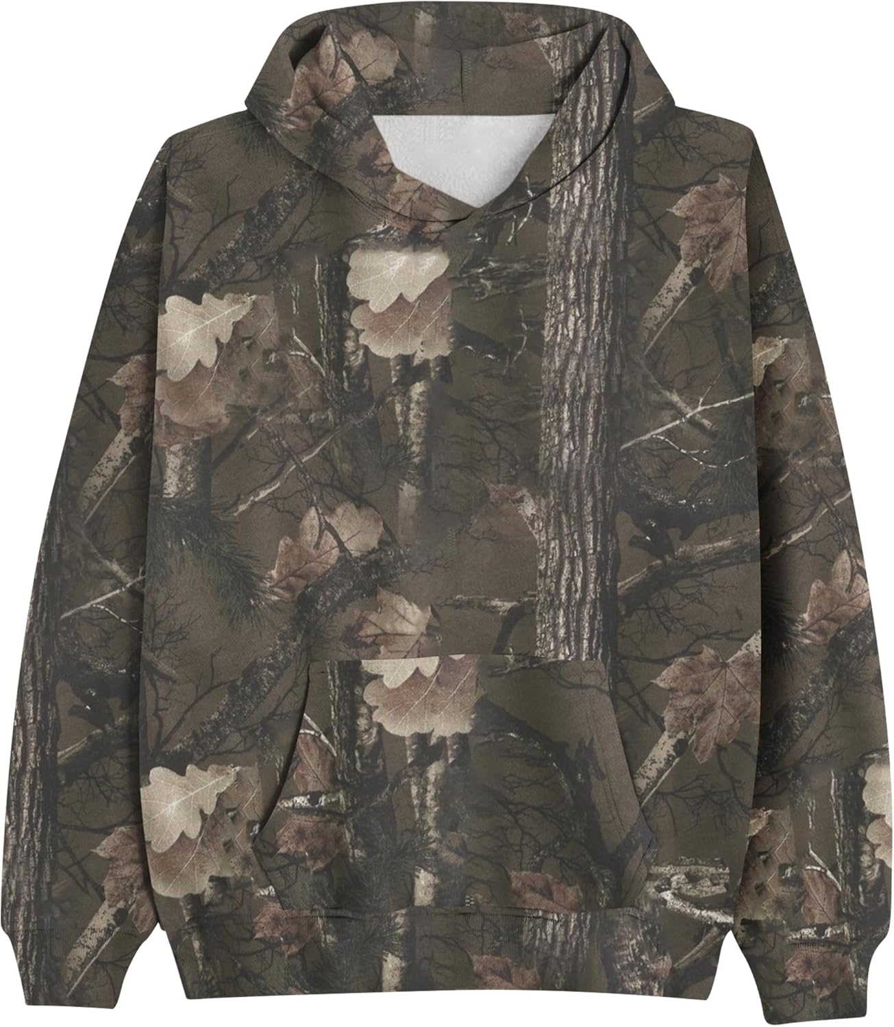 Camo Hoodie for Women Oversized Fleece Sweatshirt with Pocket