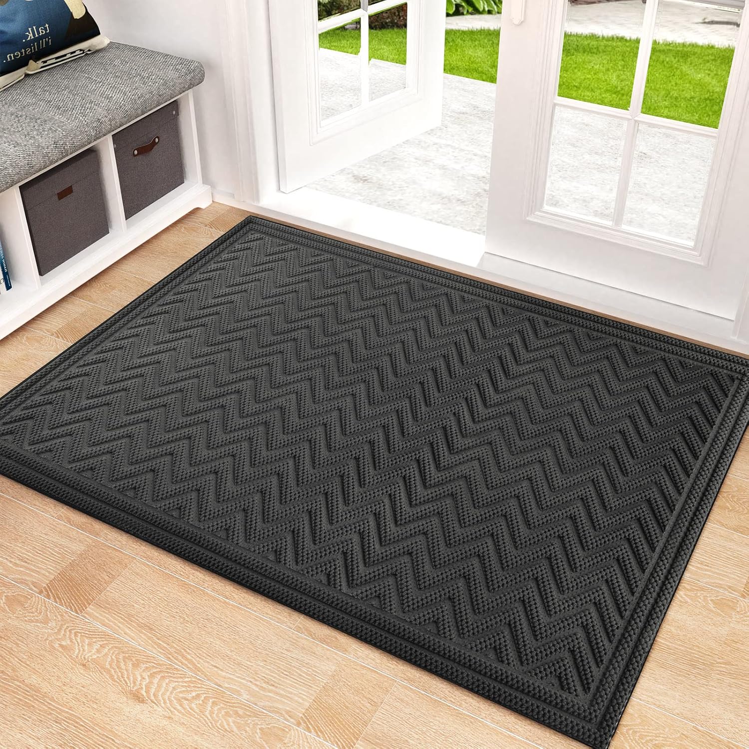 Mibao Front Door Mat - Durable Non-Slip Waterproof Doormat