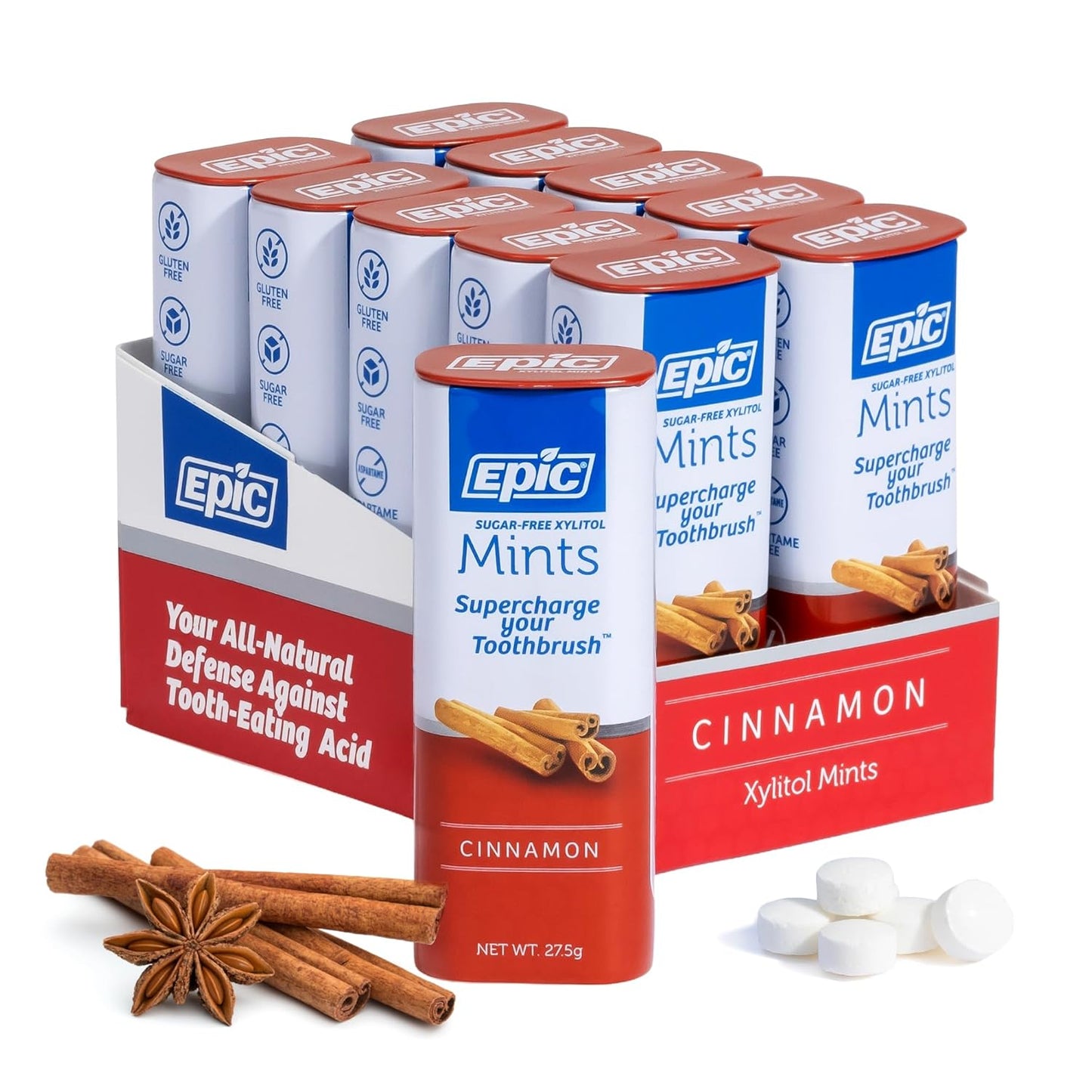 Epic 100% Xylitol Mints - Sugar Free Cinnamon Flavor Pack