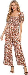 Women's Floral Summer Jumpsuit - Loose Wide Leg Romper 2025