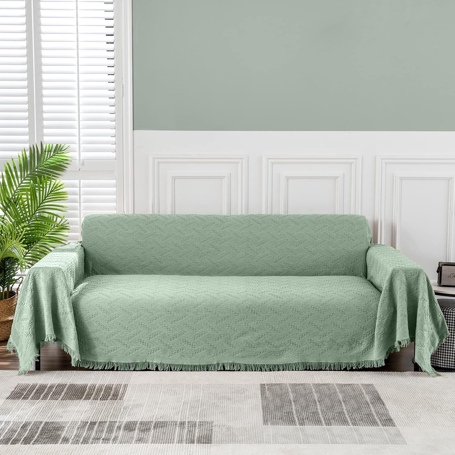 MEETSKY Couch Cover Washable Sofa Slipcover Universal Fit