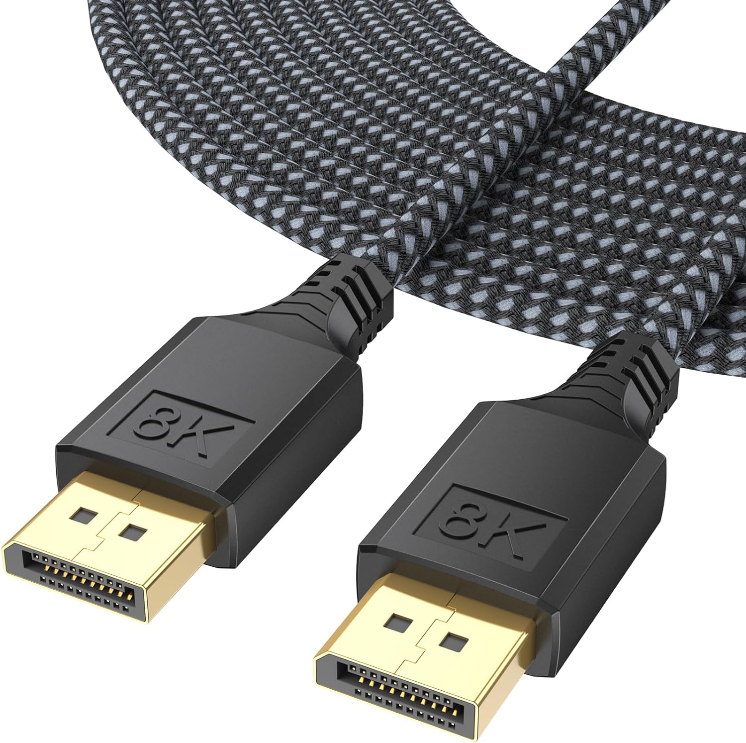 High-Speed 15FT DisplayPort 1.4 Cable - 8K@60Hz