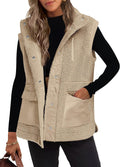 Womens Fuzzy Fleece Vest for Stylish Fall and Winter Outfits