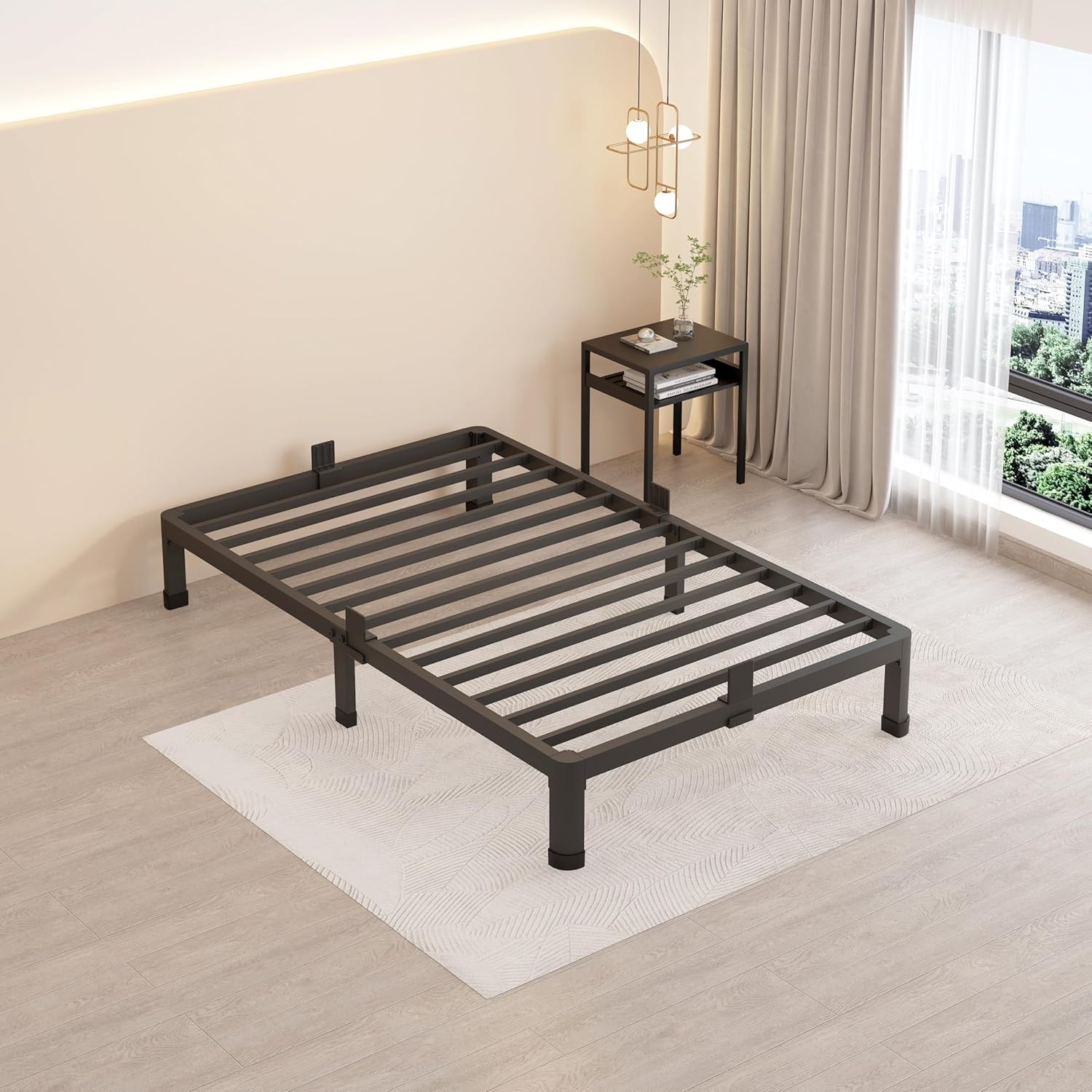 MAF 10 Inch Twin Size Metal Platform Bed Frame for Heavy Duty Use