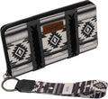 Wrangler Wristlet Wallet for Women - Boho Aztec Black Card Organizer