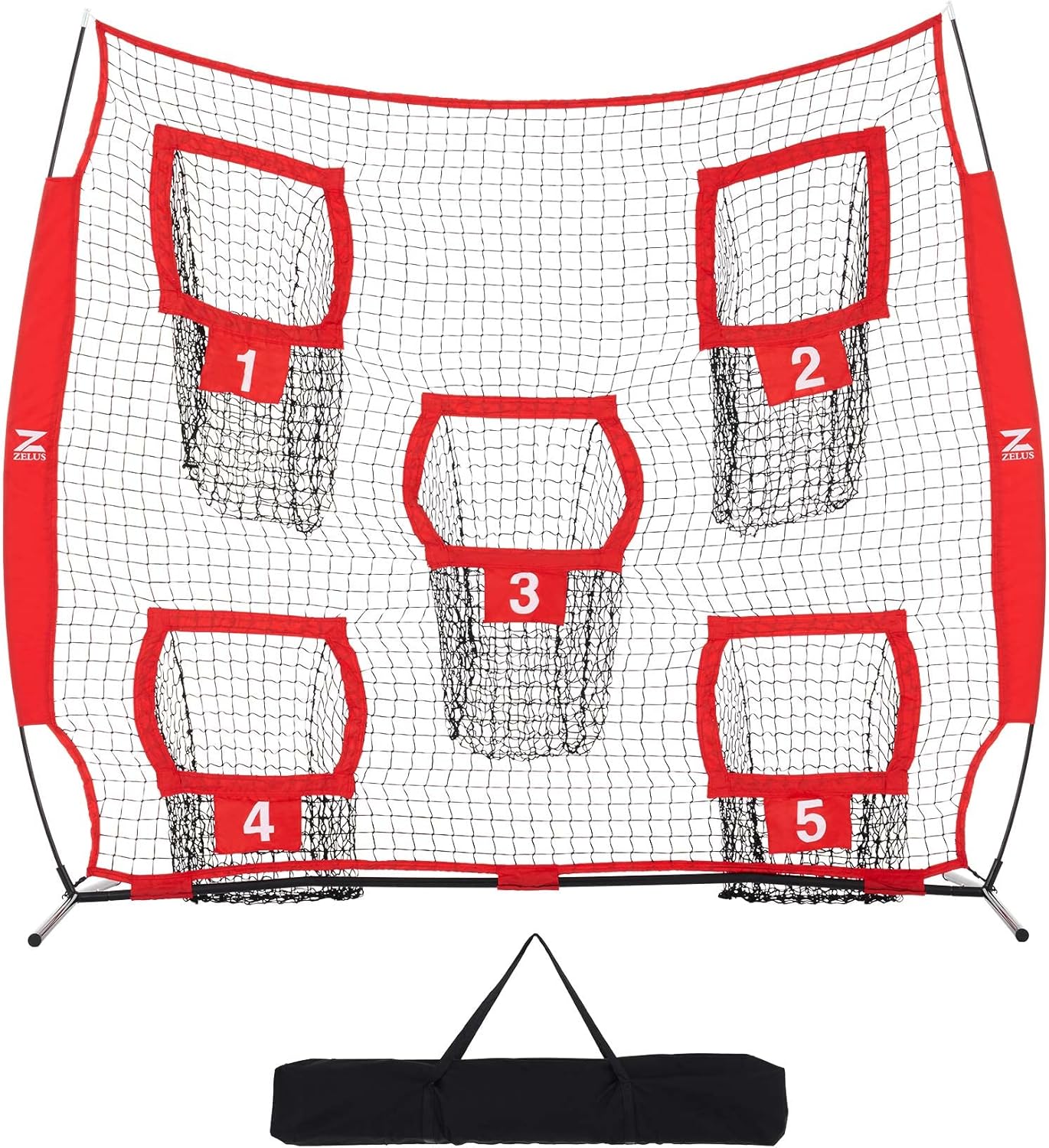 ZELUS 7x7ft Football Trainer Throwing Net for Quarterbacks
