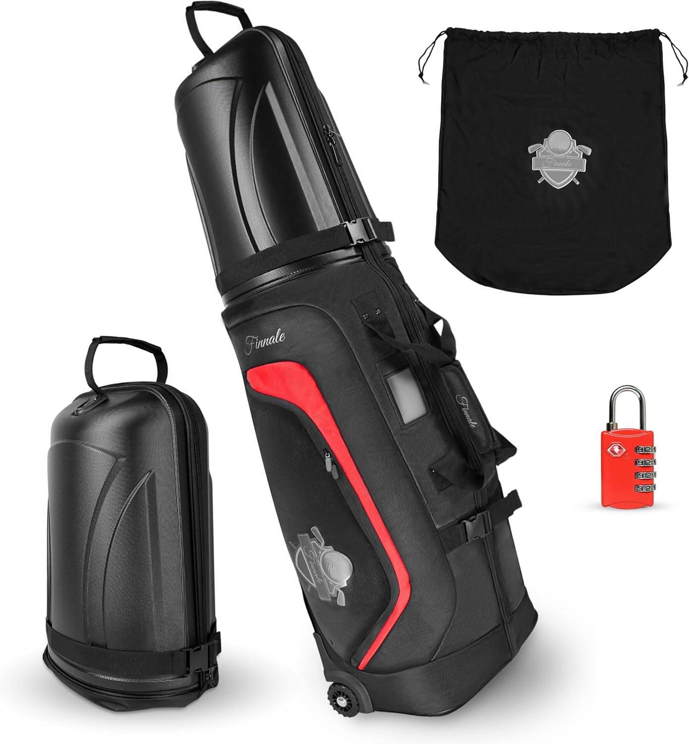 Hard Case Golf Travel Bag - TSA Lock, Dust Bag, Easy Carry!