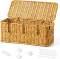 Handmade Cable Management Box Imitation Rattan Cord Organizer - Tidy
