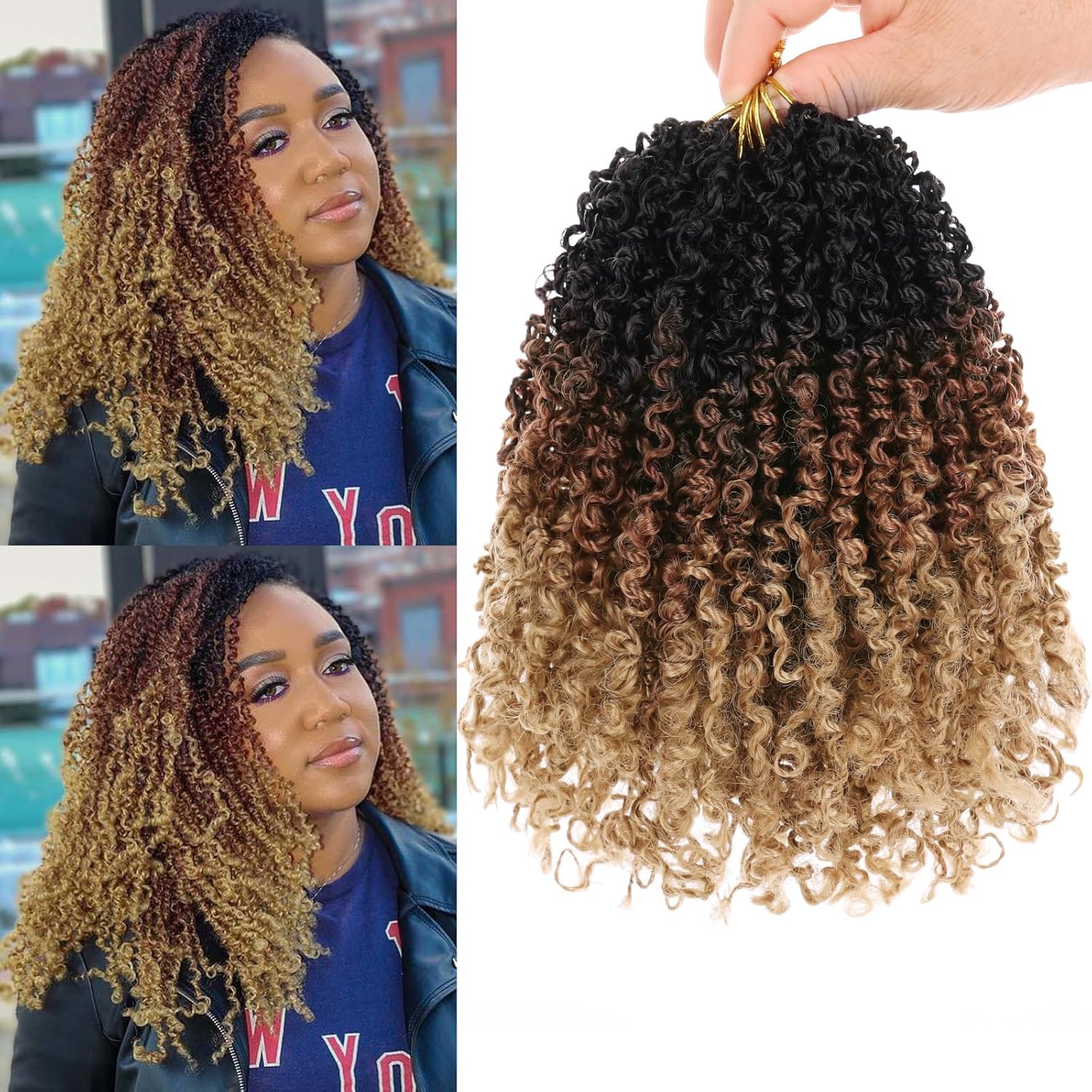10 Inch Pre Twisted Crochet Yanky Twist Hair for Women