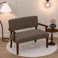 Cozy 2-Seat Arm Chair in Soft Brown for Versatile Living