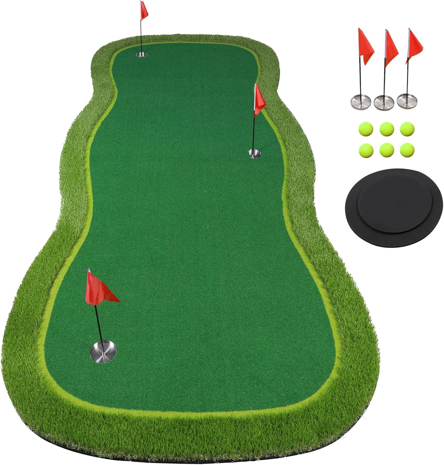 Golf Putting Green Mat for Indoor Outdoor Practice and Training