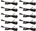 Black Lamp Cord 12 ft SPT-1 18 Gauge Power Cord - Repair Ready