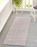 Casual Transitional Solid Heathered Indoor/Outdoor Runner Rug