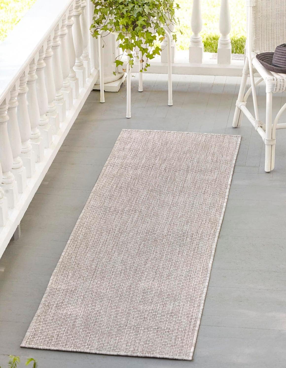 Unique Loom Casual Transitional Solid Heathered Area Rug Runner