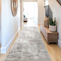 3x10 Ft Long Hallway Runner Rug - Non-Slip Washable Modern Abstract
