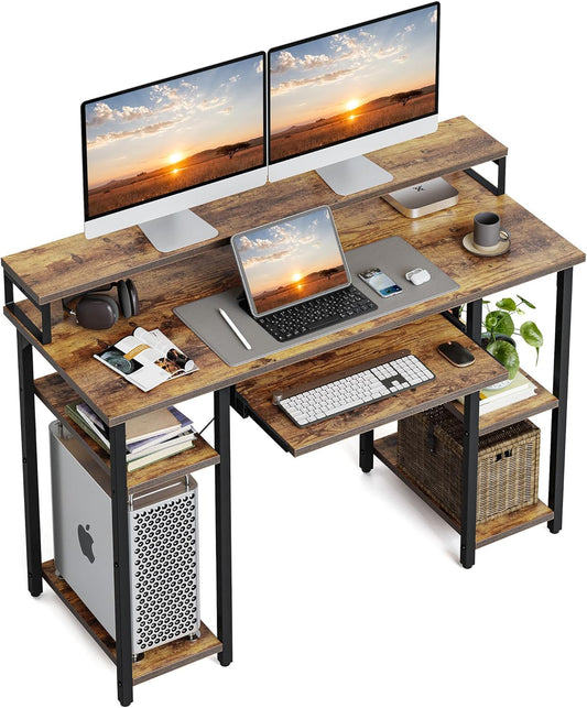CubiCubi Computer Desk with Keyboard Tray for Home Office