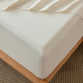 MooMee Fitted Bottom Sheet King - 100% Washed Cotton, Deep Pocket