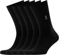 VRD Mens Dress Socks 5-Pack Bamboo Crew Socks - Comfortable All-Day