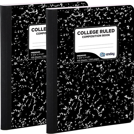 Premium College Ruled Composition Notebooks (2 Pack)