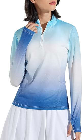 Libin Women's Long Sleeve Golf Shirts for Sun Protection and Comfort