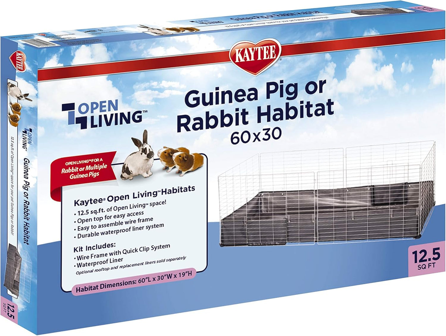 Kaytee Open Living Habitat for Guinea Pigs and Rabbits, 60 in