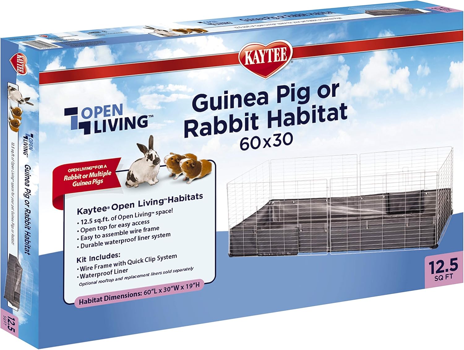 Kaytee Open Living Habitat for Guinea Pigs and Rabbits, 60 in