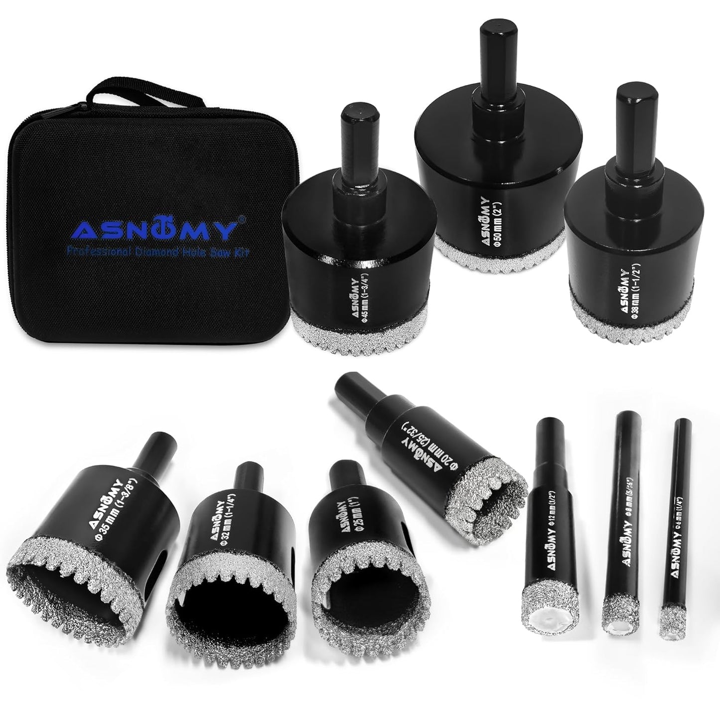 Diamond Hole Saw Set for Precise Drilling of Tile and Glass