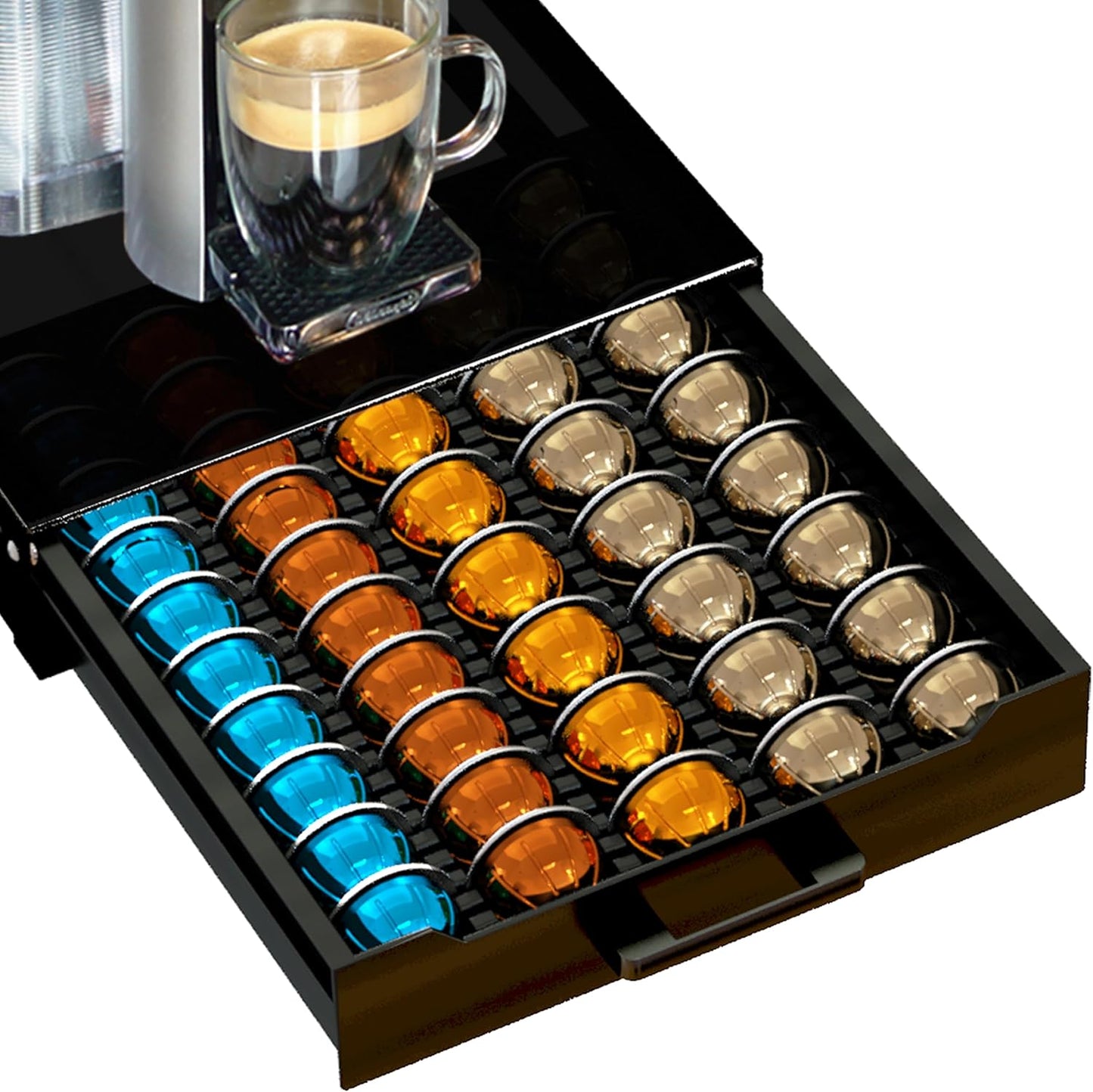 Coffee Pod Holder Drawer Organizer for Nespresso Vertuo Pods