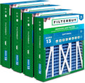 Filterbuy 21x21.5x5 Air Filter MERV 13 (4-Pack) - Whole House Defense