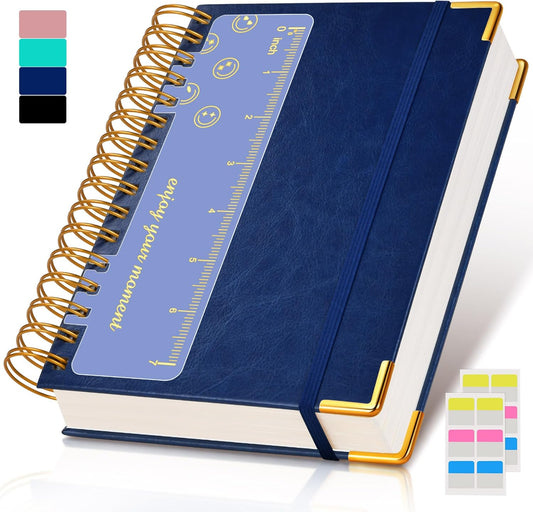 Premium Leather Spiral Journal - 300 Pages, College Ruled, 100 GSM Paper