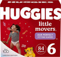 Huggies Little Movers Size 6 Diapers 84 Ct - Secure Fit for Active