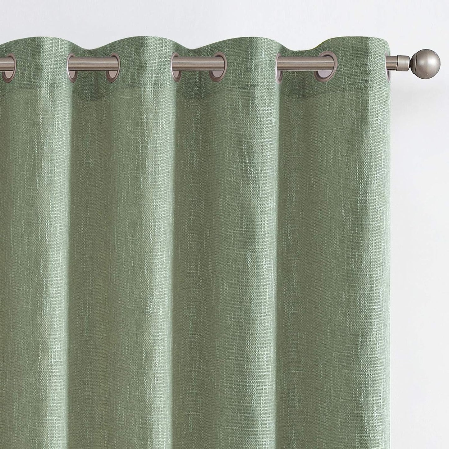 Burlap Look Curtains for Living Room Light Filtering 96 Inch