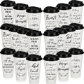 Christian 40 Pack 16oz Reusable Bible Verse Tumblers - Bulk