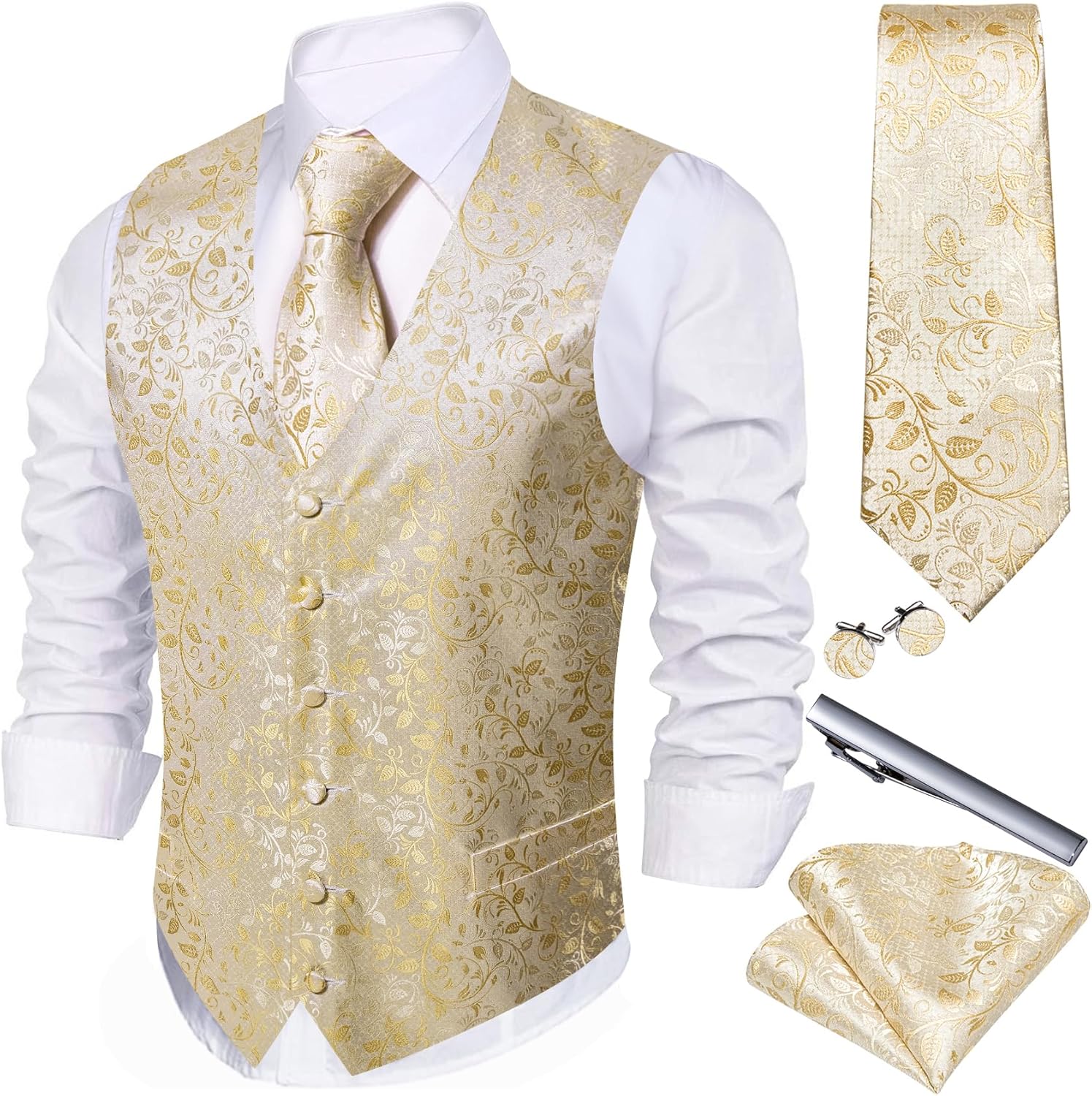 Stylish Barry.Wang Mens Suit Vest Set for Any Occasion
