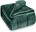 Weighted Sherpa Fleece Blanket 15 lb 60 x 80 in - Cozy Deep Sleep
