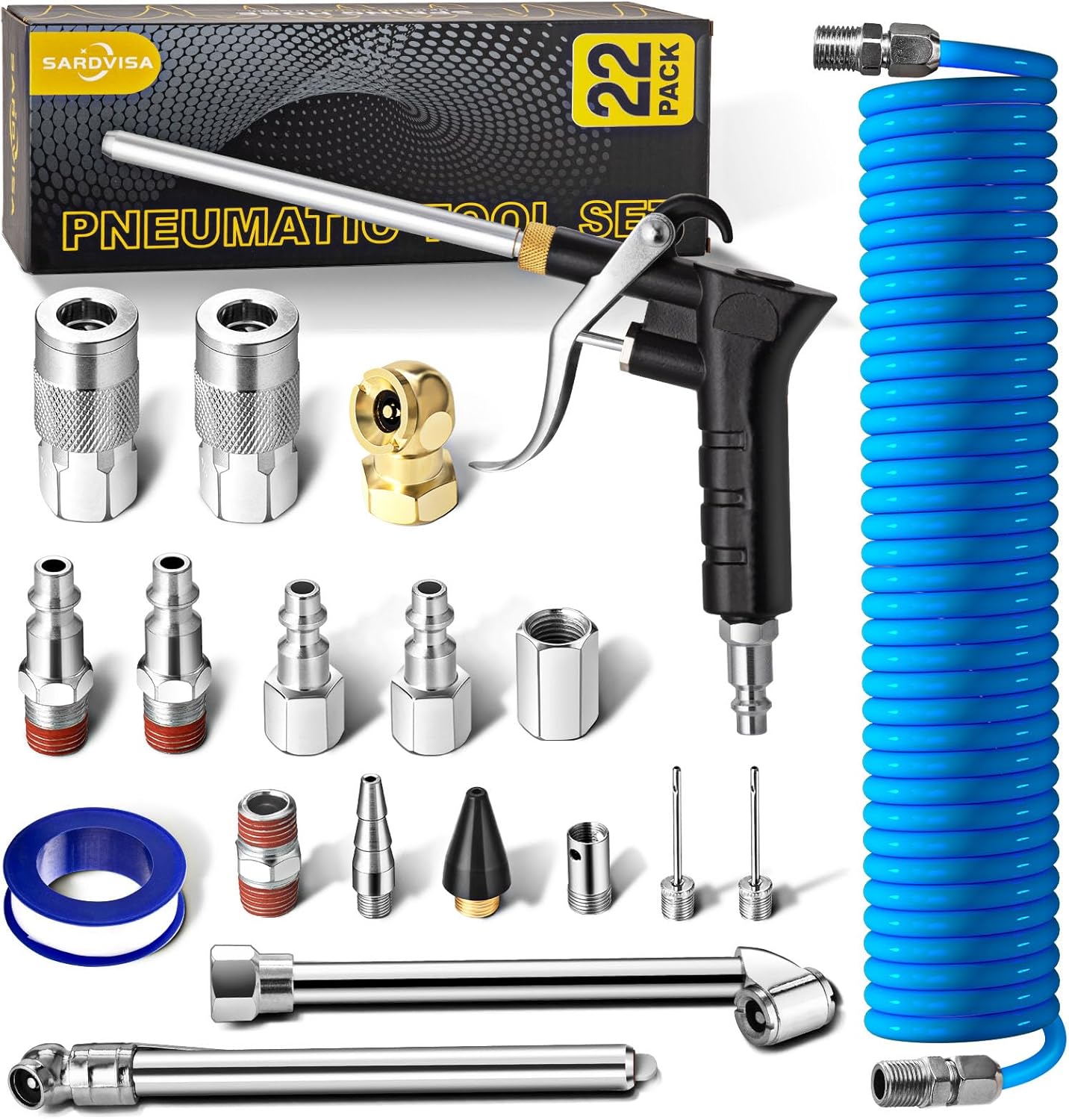Ultimate Air Compressor Kit - Repairable 25FT PU Hose & Tools