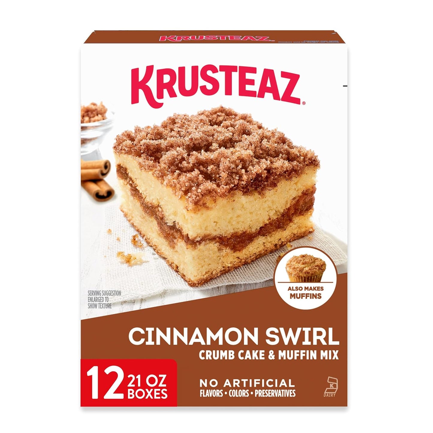 Krusteaz Cinnamon Swirl Crumb Cake Mix for Delicious Muffins