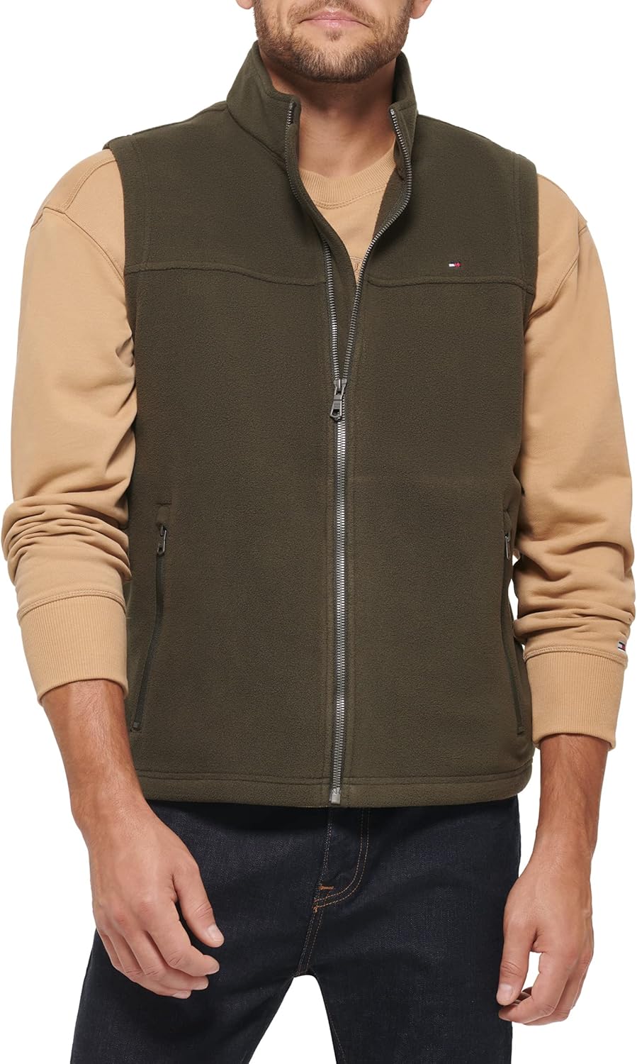 Tommy Hilfiger Men's Lightweight Polar Fleece Vest for Comfort