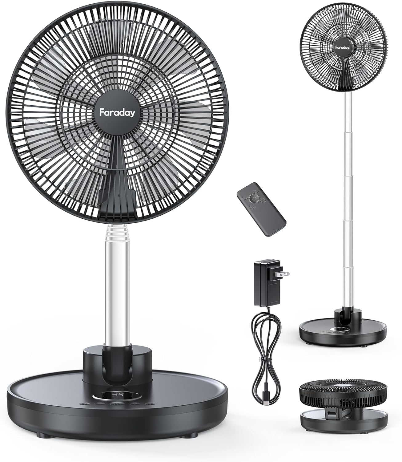 FARADAY Foldable Oscillating Fan: Portable & Quiet!