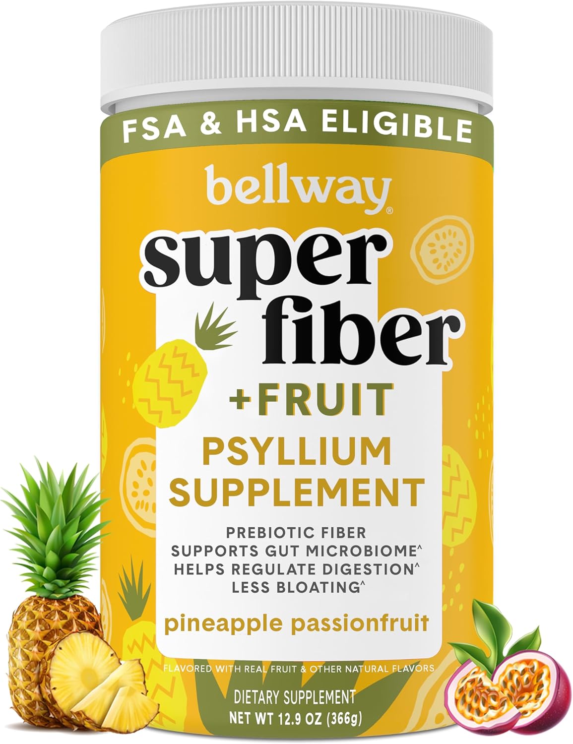 Bellway Super Fiber Powder for Digestive Health & Regularity