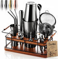 Barillio Black Bartender Kit 23-Piece Stainless-Steel Set - Stylish