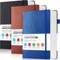 3 Pack Journal Notebook A5 Lined Hardcover Set - Durable Writing Pads