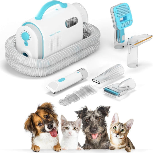 7-in-1 Pet Grooming Vacuum Kit - Effortlessly Groom & Clean Your Pets!