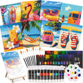 Cholemy 36 Pcs Paint and Sip Kit for Adults 8ft x 10ft Canvases